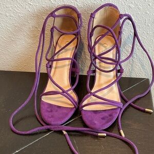 Elegant Purple Strappy Heels Size 9